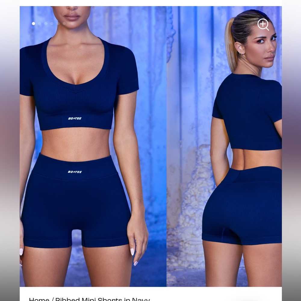 Bo & Tee Ribbed Mini Shorts - Picture 5 of 5